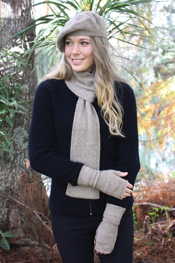 Lothlorian - Possum/Merino Fingerless Mittens - Image 2