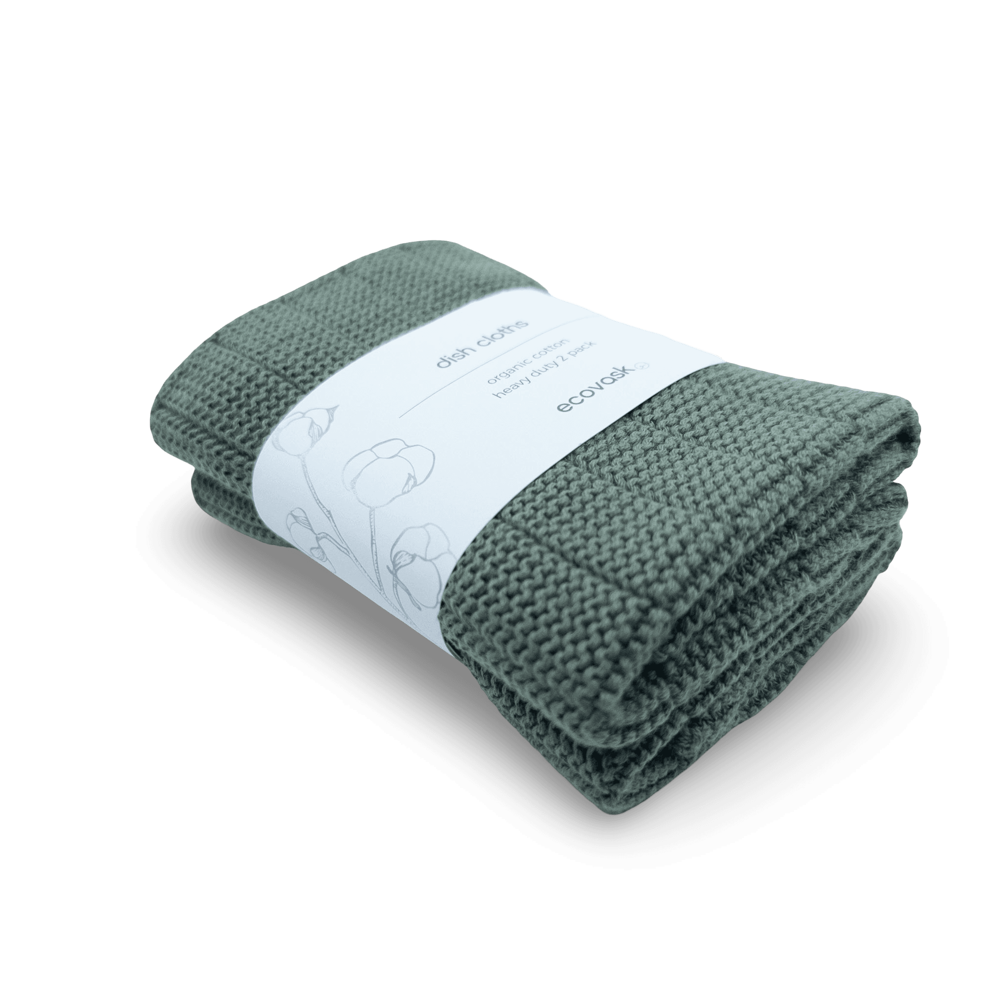 ECOVASK - Heavy Duty Dishcloth 2pk Sage