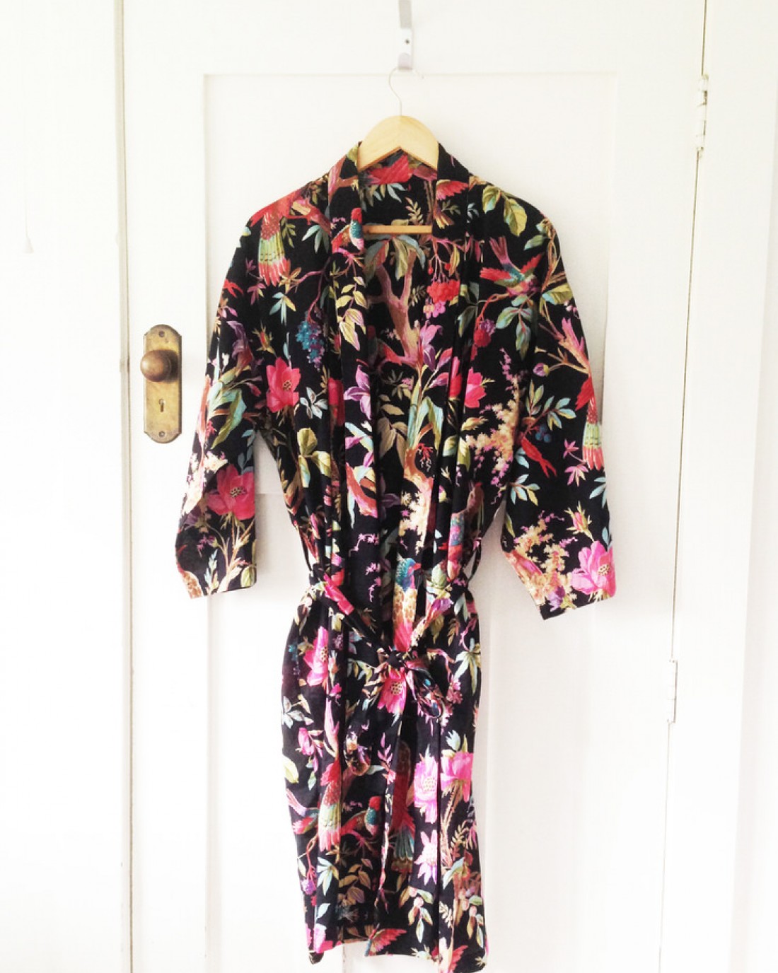 Floressents - Black Paradise Print Kimono - Image 2