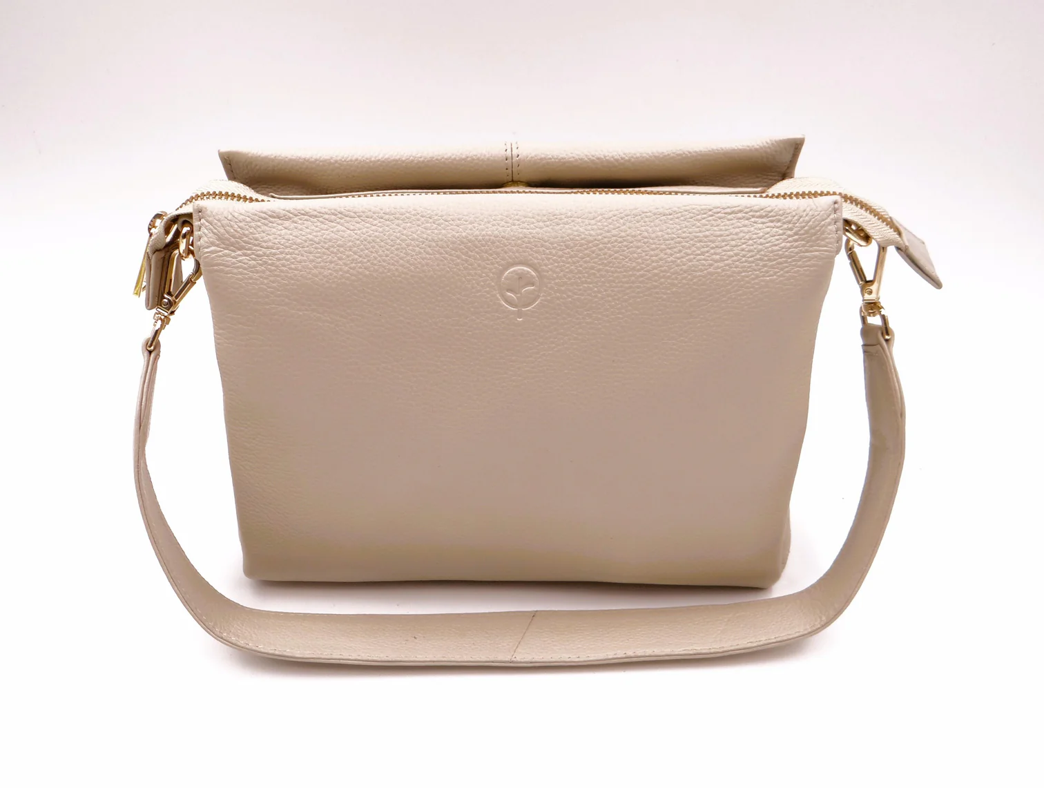 Cross Body Bag w Shoulder Strap-Wild Oat - Second Nature Leather - Image 2