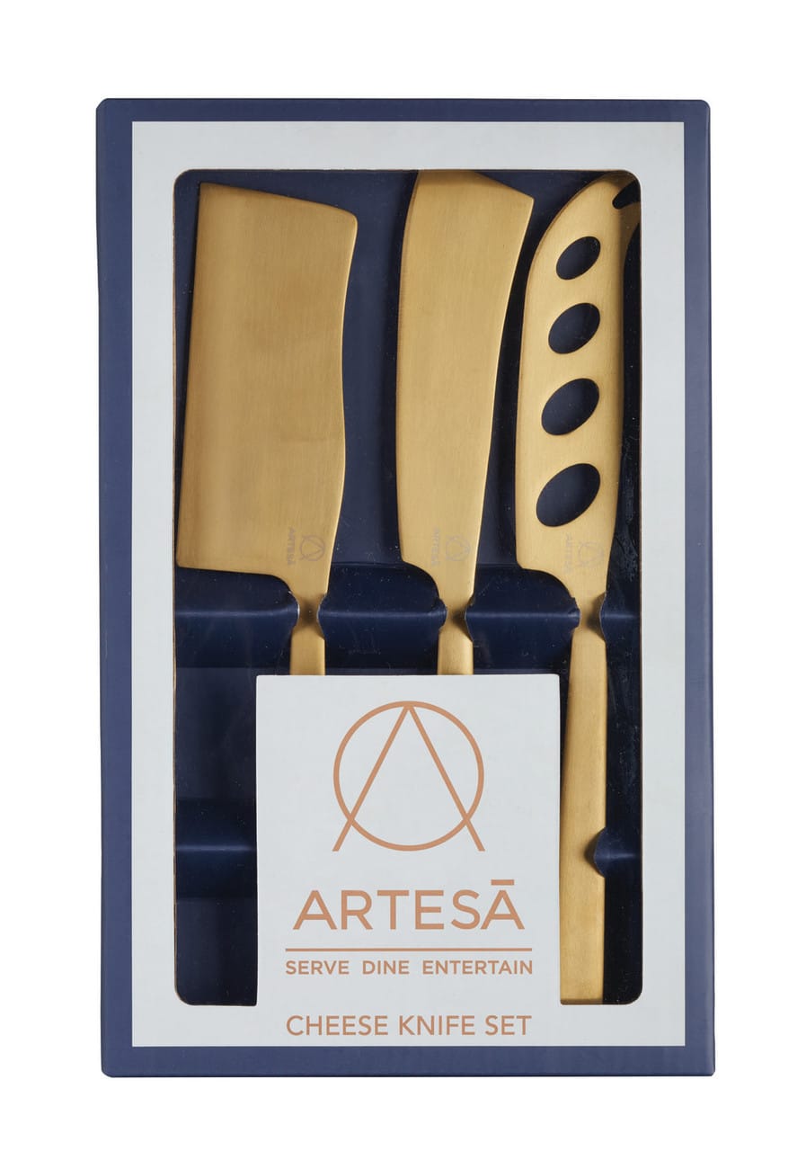 Artesa Brass Cheese Knife Set