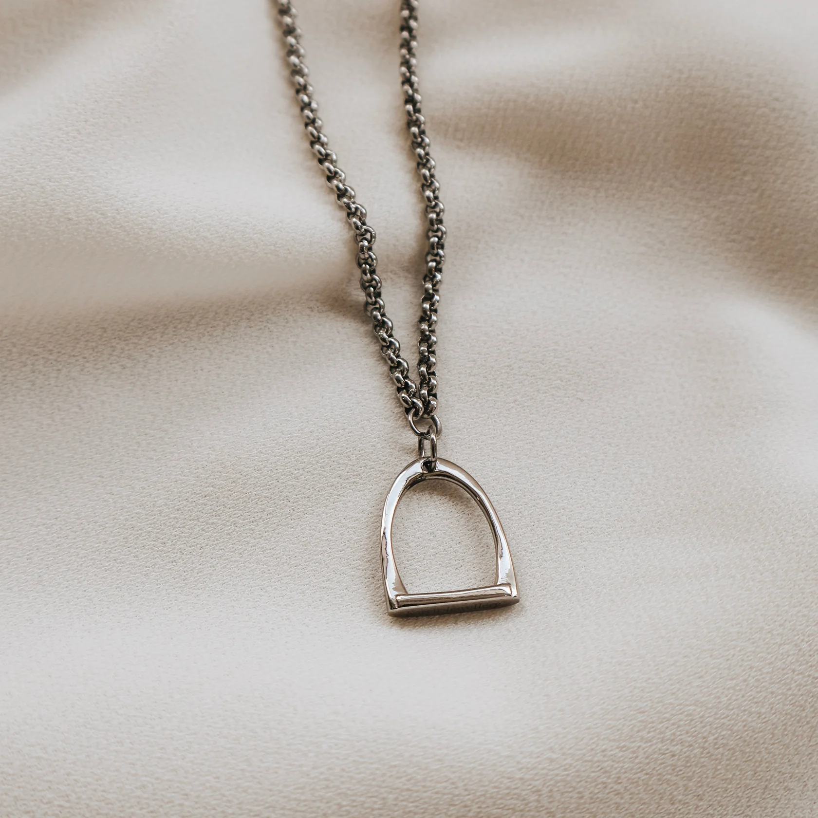 Stirrup Necklace Silver - Katy B Jewellery