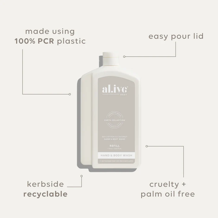 Sea Cotton & Coconut Wash Refill - Alive - Image 3